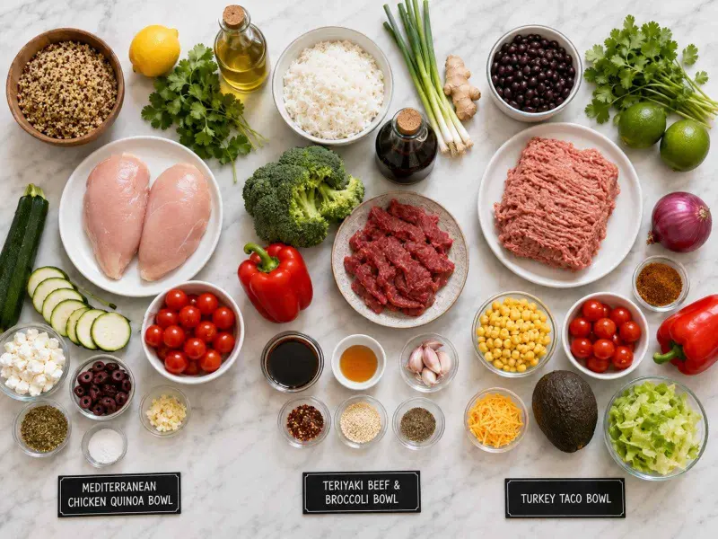 High Protein Meal Prep Ideas for Beginners (30 Min or Less) 2 Complete Ingredients for Beginner High Protein Meal Prep