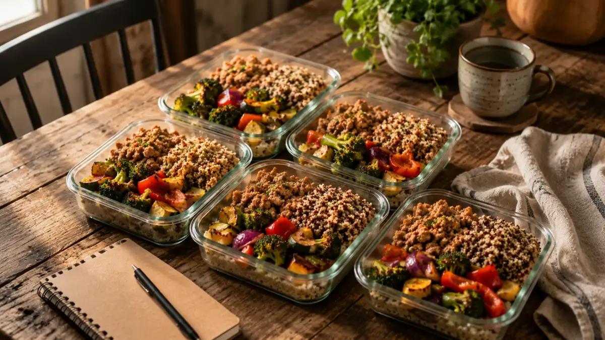 High Protein Ground Turkey Meal Prep (5 Days, Low Calorie) 5 Serving