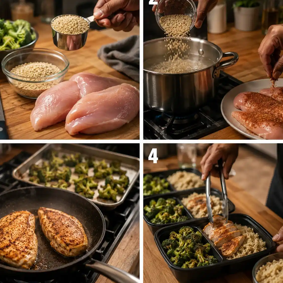 Easy High Protein Meal Prep for Beginners (Only 5 Ingredients Per Recipe) 4 Cooking steps
