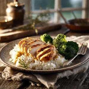 High Protein Chicken and Rice Meal Prep - 5 Sauce Variations (Simple & Cheap) 6 Portioned meal prep containers filled with sliced chicken, fluffy rice, and vibrant sauce drizzle