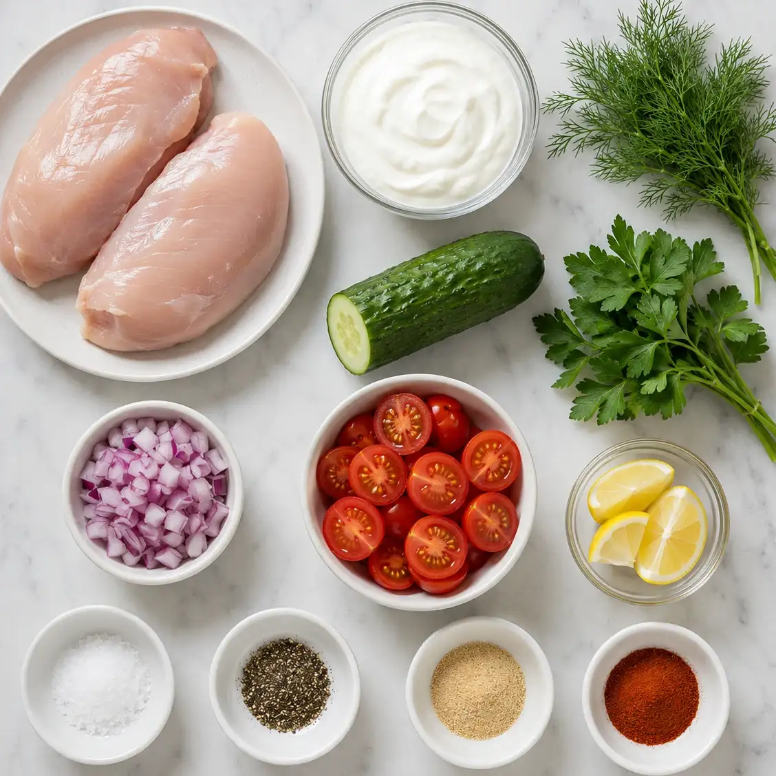 High Protein Greek Yogurt Chicken Salad (No Mayo, Meal Prep) 3 Ingredients