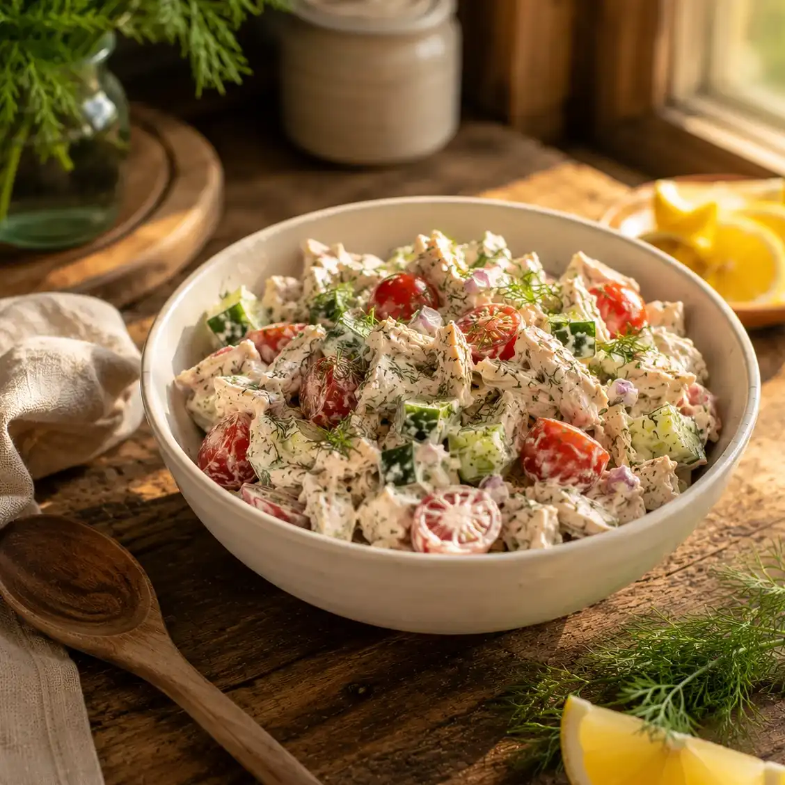 High Protein Greek Yogurt Chicken Salad (No Mayo, Meal Prep) 5 Serving