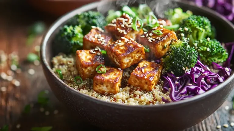 High Protein Tofu Meal Prep Bowls (Plant-Based, 30g Protein) 12 High Protein Tofu Meal Prep Bowls arranged with quinoa, vegetables, and sauce ready
