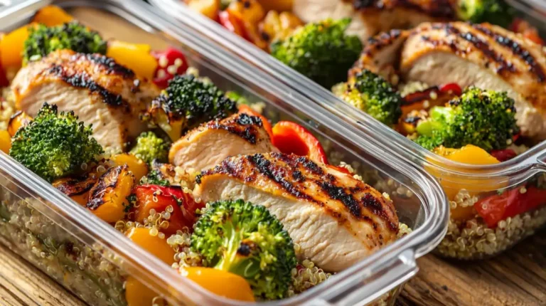 Quick High Protein Meal Prep for Busy People (3 Complete Meals in 1 Hour) 10 quick high protein meal prep with three complete portioned meals ready in containers