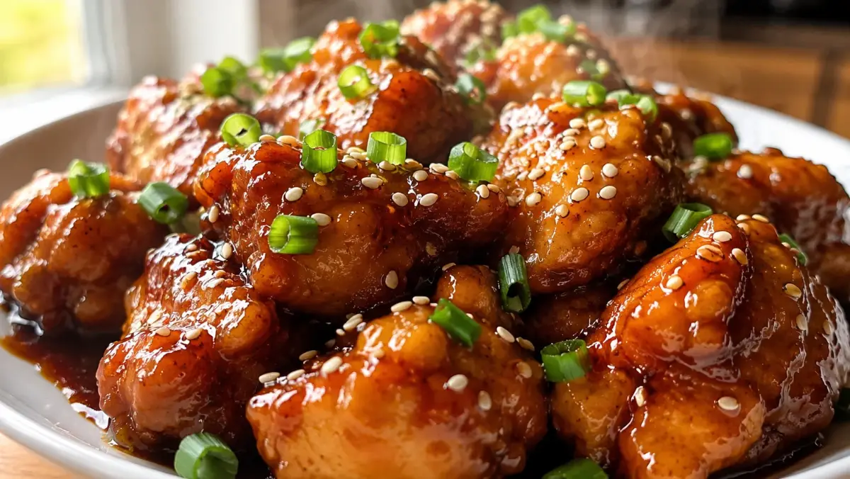Honey garlic chicken meal prep glowing with sticky golden sauce and tender protein pieces