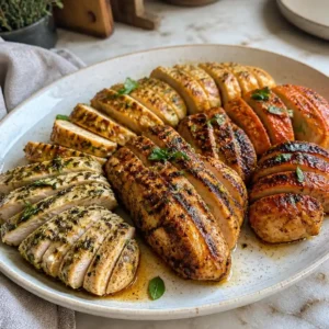 Healthy Chicken Marinades for Weight Loss Meal Prep (5 Flavors) 5 Chicken Marinades for Weight Loss displayed in five colorful bowls with seasoned poultry