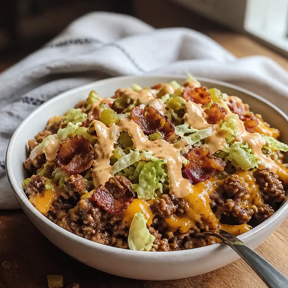High Protein Burger Bowls Meal Prep (Big Mac Style, Low Carb) 5 Serving