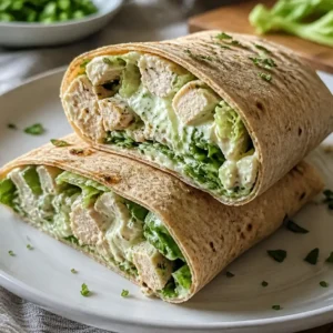 Chicken Caesar Wrap Meal Prep with grilled chicken, fresh lettuce, and creamy caesar dressing