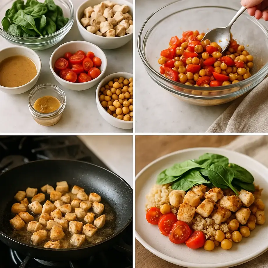 High Protein Mason Jar Salads (Meal Prep Lunches) 4 Cooking steps