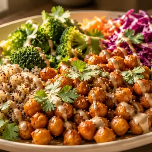 High Protein Plant-Based Meal Prep for Weight Loss (Vegan-Friendly) 6 plant-based meal prep for weight loss bowls filled with quinoa, beans, and fresh colorful vegetables