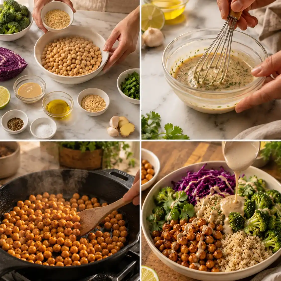 High Protein Plant-Based Meal Prep for Weight Loss (Vegan-Friendly) 4 Cooking steps
