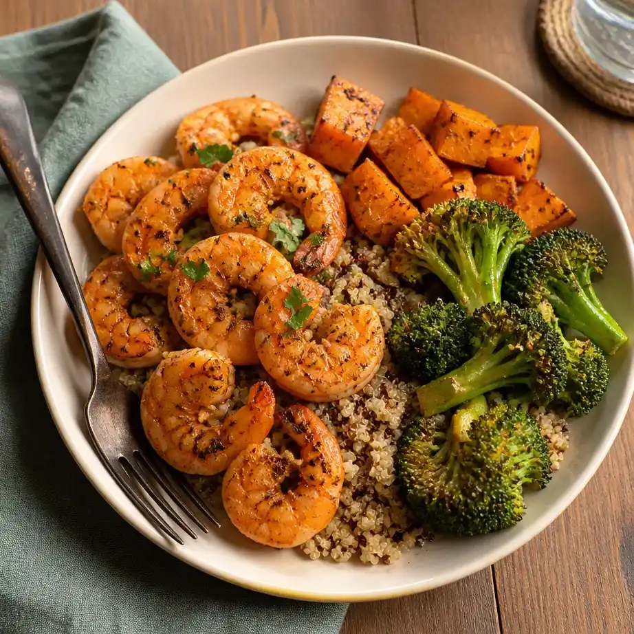 High Protein Shrimp Lunch Meal Prep (Quick, Under 400 Cal) 5 Serving