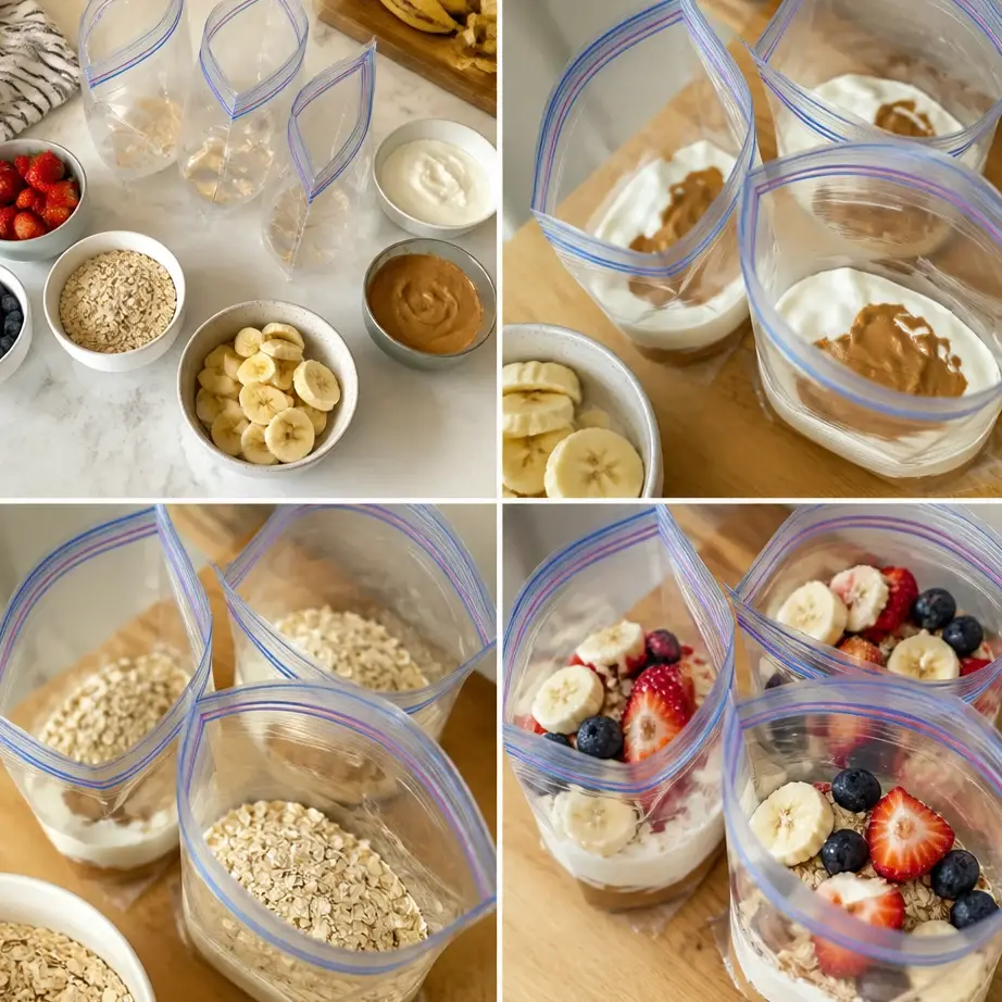 High Protein Smoothie Meal Prep (Freezer Packs, 5 Days) 4 Cooking steps