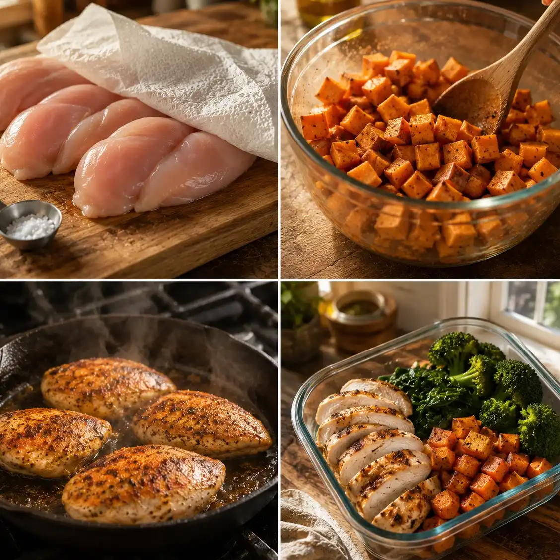 Weekly High Protein Meal Prep Under $25 (Full Plan + Printable Grocery List) 4 Cooking steps