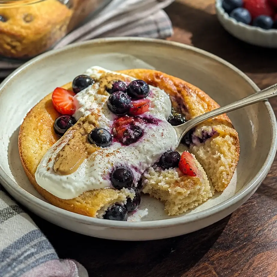 Baked Protein Pancake Bowls (High Protein Breakfast Meal Prep) 5 Serving
