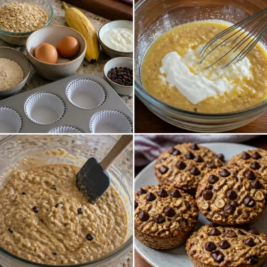 Baked Protein Pancake Bowls (High Protein Breakfast Meal Prep) 4 Cooking steps