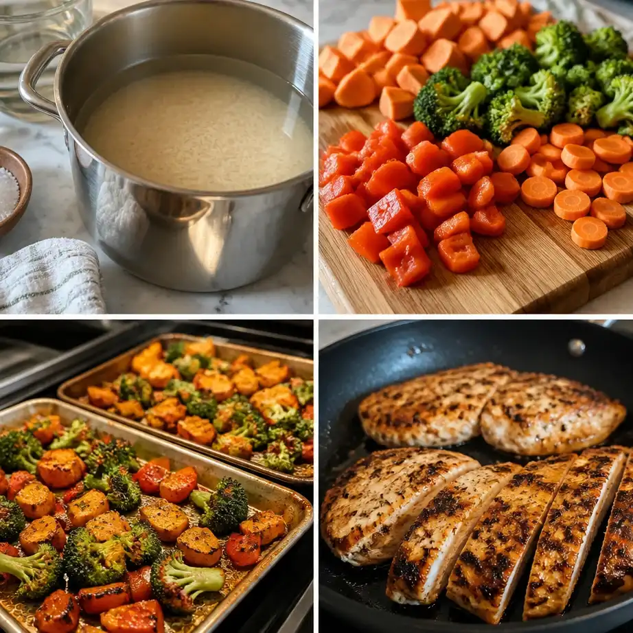 Beginner High Protein Meal Prep Plan for the Week (No Experience Needed) 4 Cooking steps