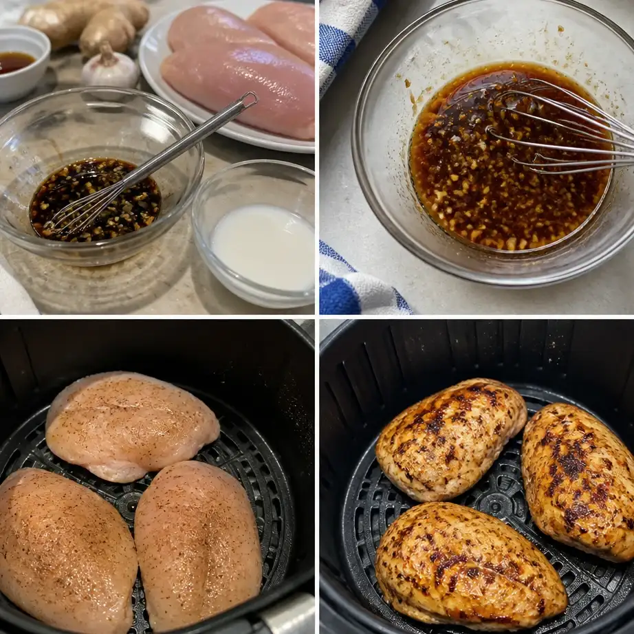 Best Air Fryer Teriyaki Chicken (High Protein Meal Prep) 4 Cooking steps
