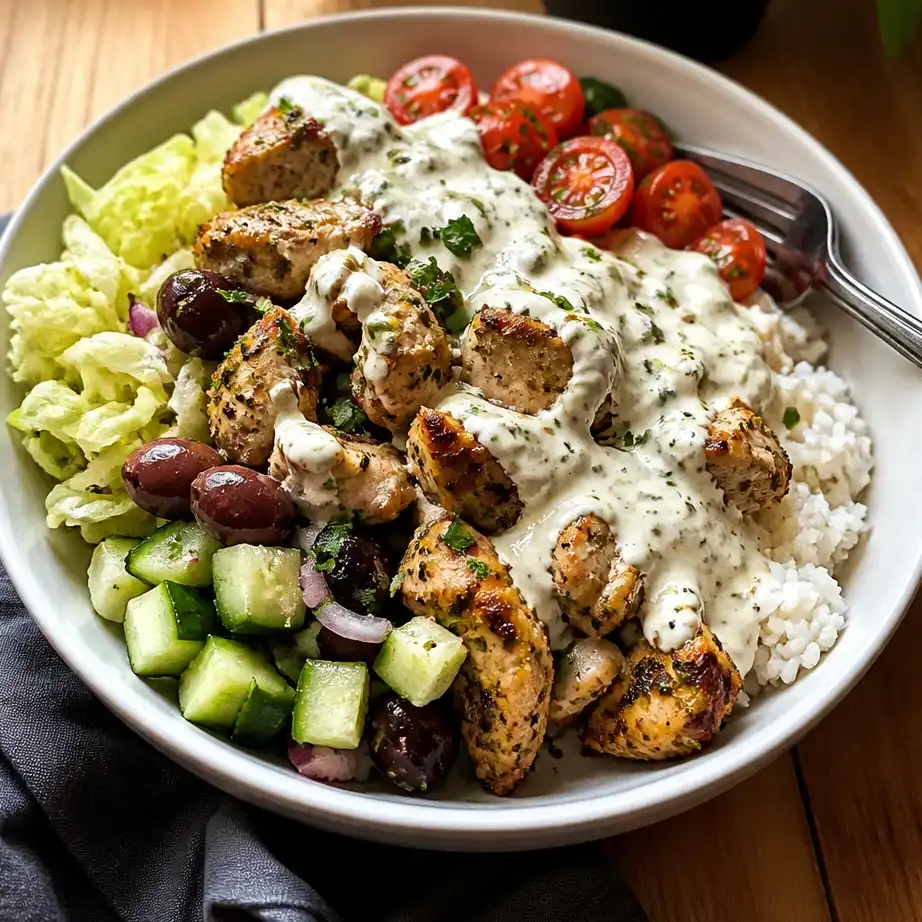 Chicken Shawarma Bowls with Garlic Sauce (High Protein Dinner Prep) 5 Serving
