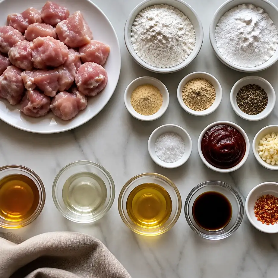 Crispy air fryer Korean Popcorn Chicken ( High Protein) 3 Ingredients