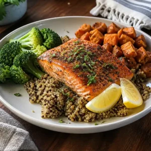 Easy High Protein Salmon Lunch Meal Prep (5 Days, Work-Friendly) 6 Salmon Lunch Meal Prep containers showing five days of high protein salmon portions ready for work