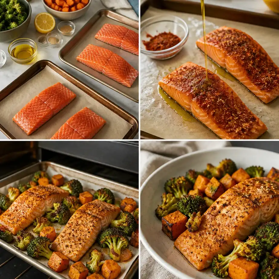 Easy High Protein Salmon Lunch Meal Prep (5 Days, Work-Friendly) 4 Cooking steps
