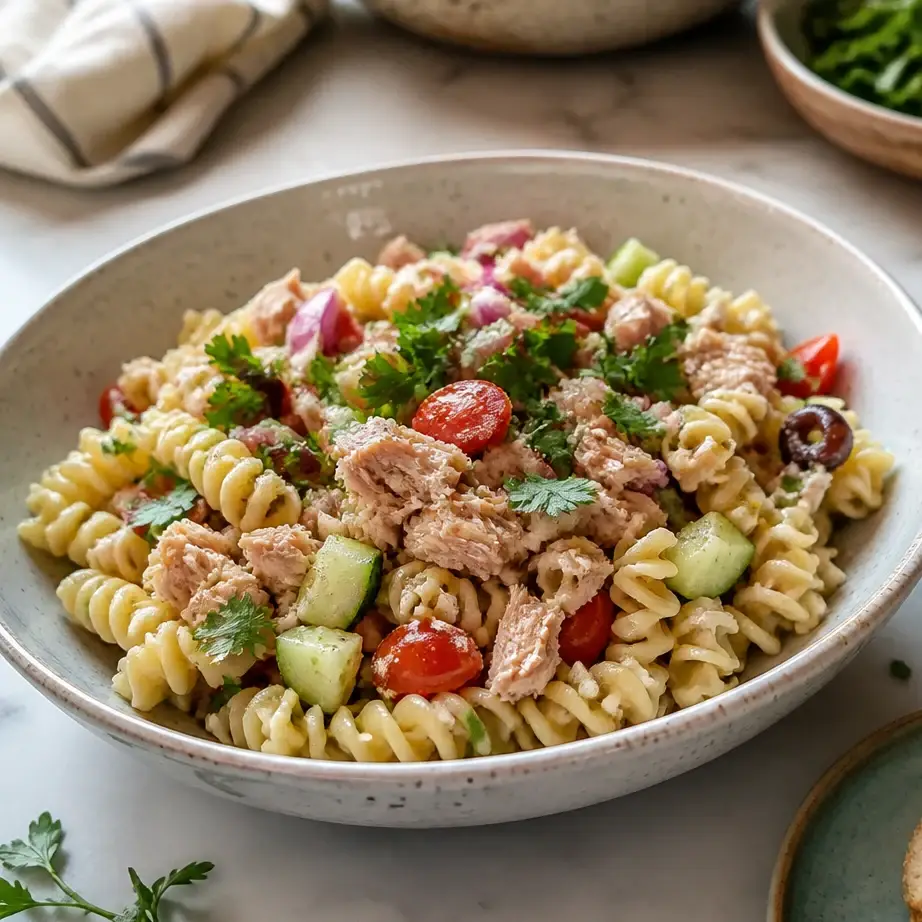 Easy Tuna Pasta Salad Meal Prep (High Protein, No Mayo Option) 2 Feature image
