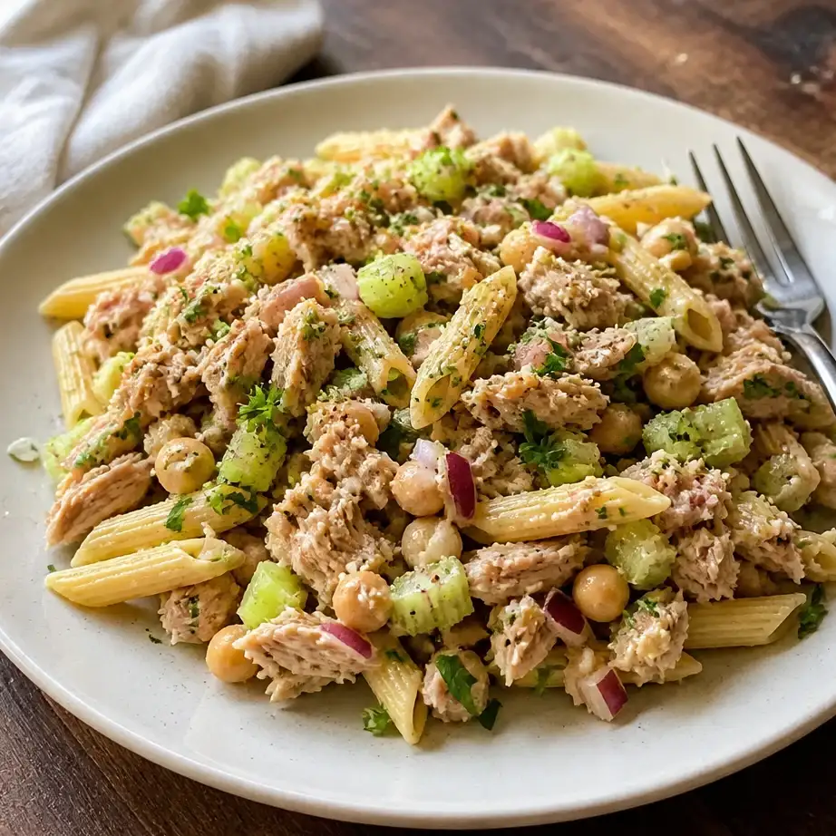 Easy Tuna Pasta Salad Meal Prep (High Protein, No Mayo Option) 5 Serving