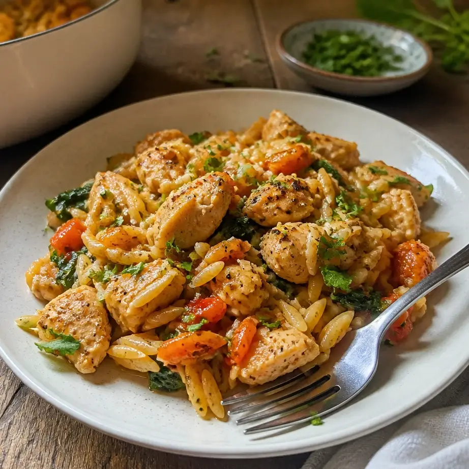 High Protein Chicken Orzo (One Pot Dinner Meal Prep) 5 Serving