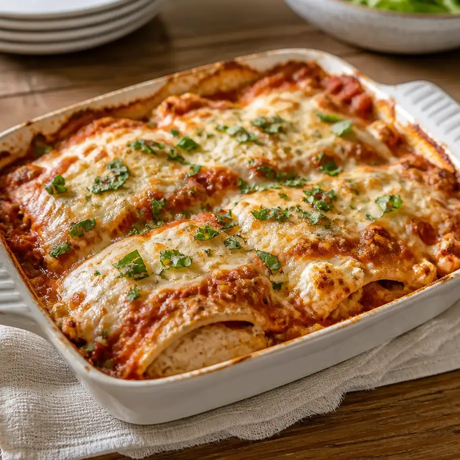 High Protein Chicken Parmesan Casserole (36g Protein) 2 Feature image