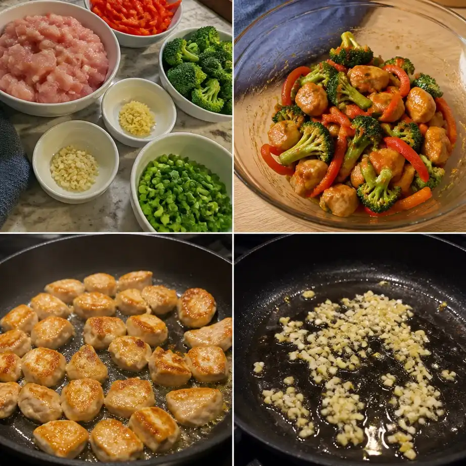 High Protein Chicken Stir Fry Meal Prep (Better Than Takeout) 4 Cooking steps