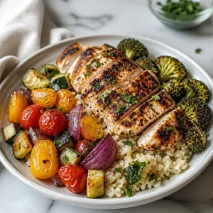 High Protein Low Carb Meal Prep for Weight Loss (5-Day Plan) 6 Low Carb Meal Prep containers filled with grilled chicken, broccoli, and cauliflower rice for weight loss