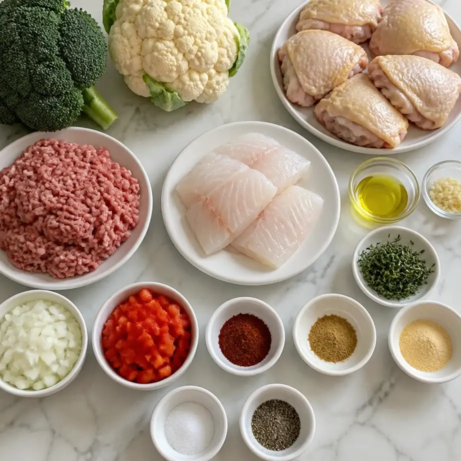 High Protein Low Carb Meal Prep for Weight Loss (5-Day Plan) 3 Ingredients