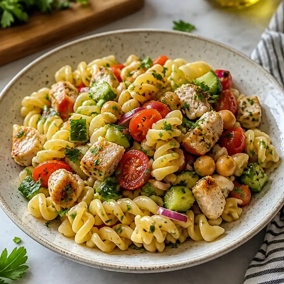 High Protein Pasta Salad Meal Prep (Cold Lunch for the Week) 2 Feature image