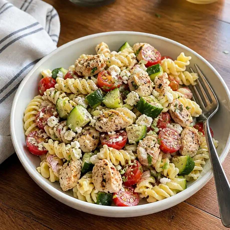 High Protein Pasta Salad Meal Prep (Cold Lunch for the Week) 5 Serving