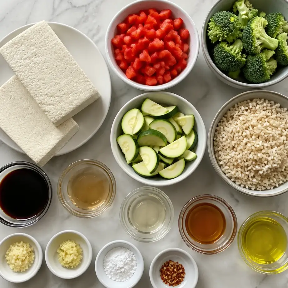 High Protein Tofu Lunch Meal Prep Bowls (Plant-Based, 5 Days) 3 Ingredients