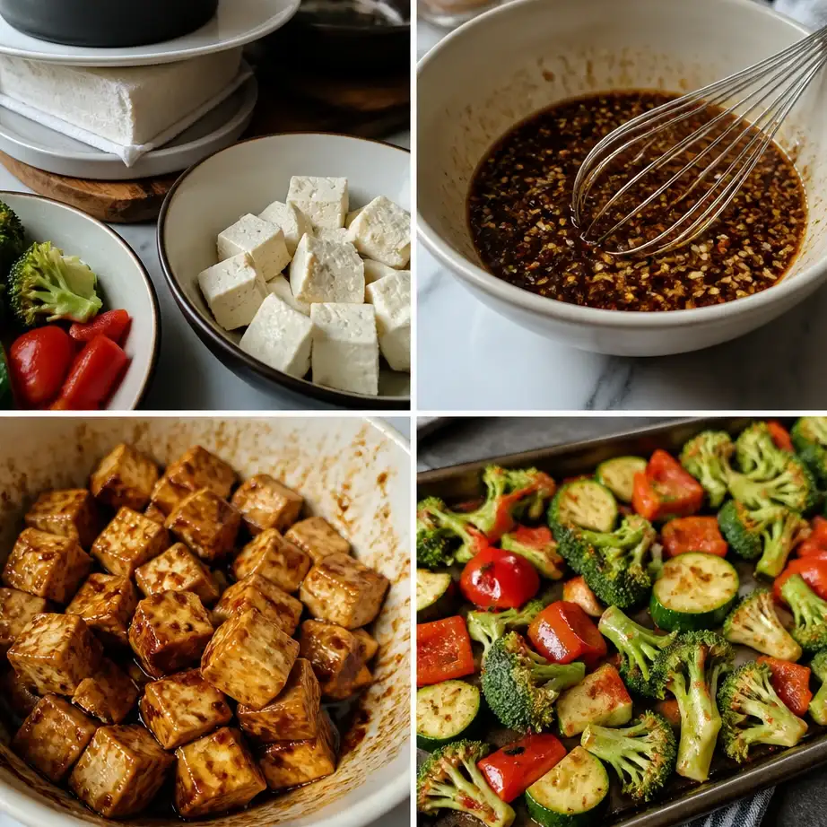 High Protein Tofu Lunch Meal Prep Bowls (Plant-Based, 5 Days) 4 Cooking steps