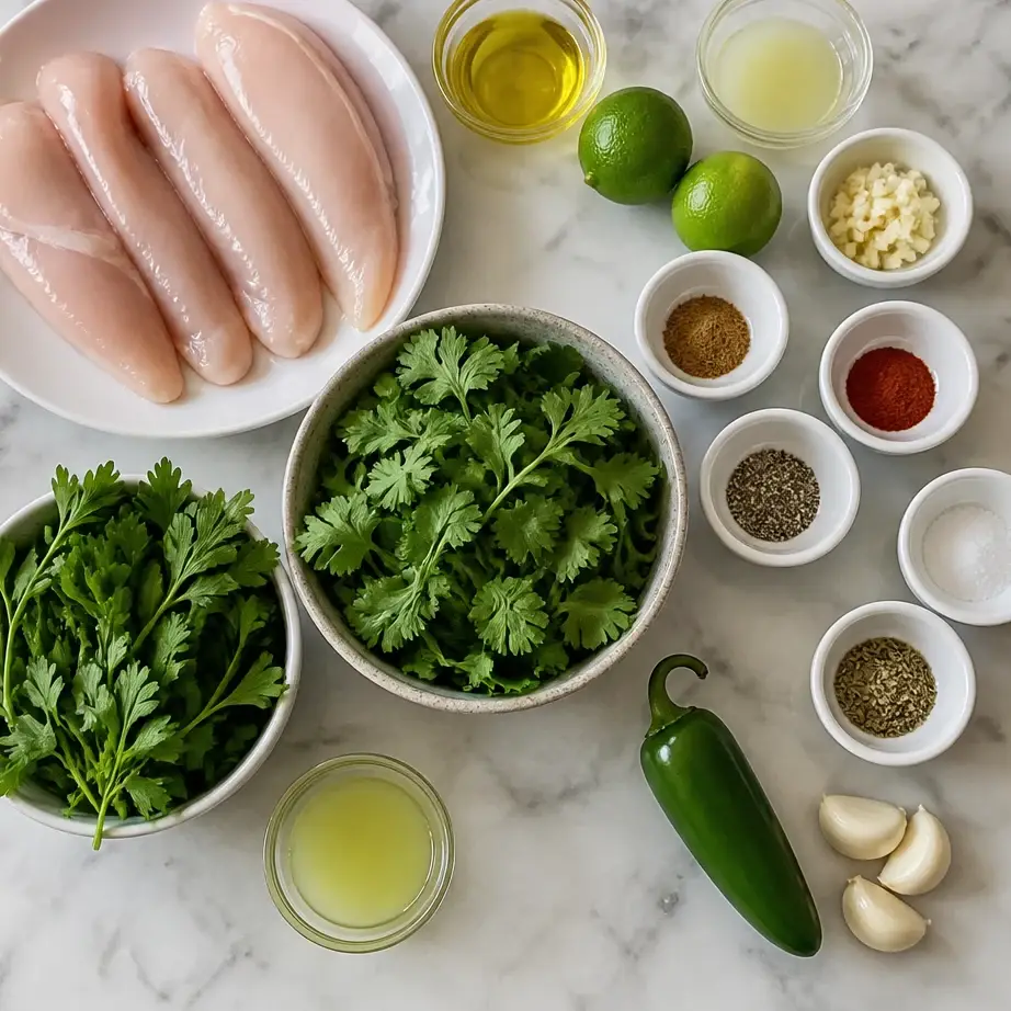 Peruvian Chicken with Creamy Green Sauce (High Protein Dinner Prep) 3 Ingredients